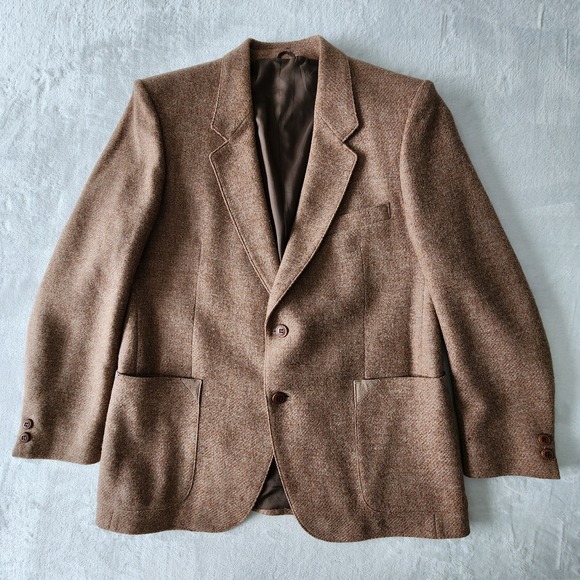 Henley Other - Henley Pure New Wool Tweed Blazer Mens 42‎ Short Hipster Jacket Vintage Wedding